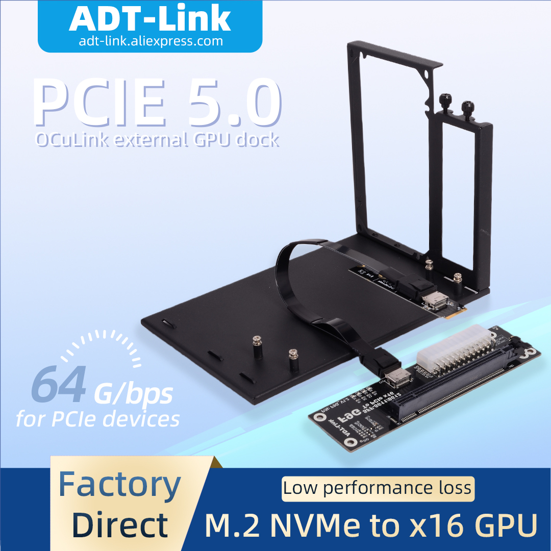 محول ADT-Link GEN5 SFF-8611 Oc - مراجعة Oculink Egpu Mini Pc وسعره
