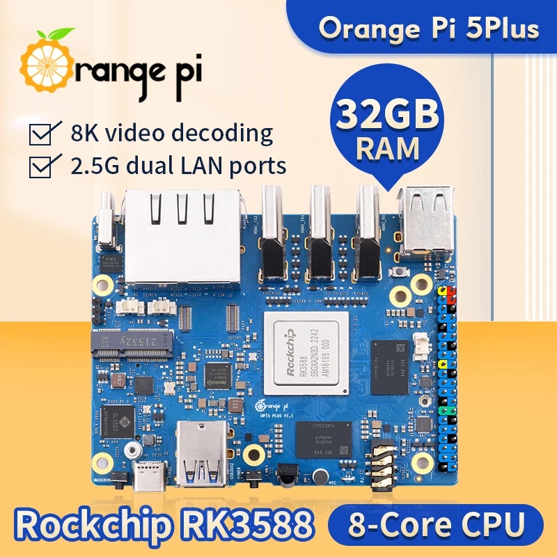 أورانج باي 5 بلس 4 8 16 32 جيج - مراجعة Orange Pi 5 Plus 16Gb وسعره